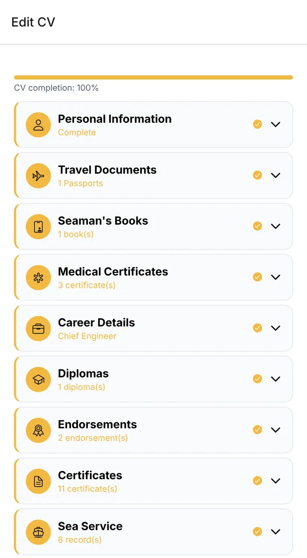 CV editor in CHIEF.: all sections complete