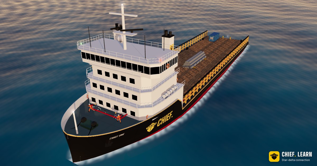 The 3D platform supply vessel CHIEF ONE in the Star–Delta Connection trainer